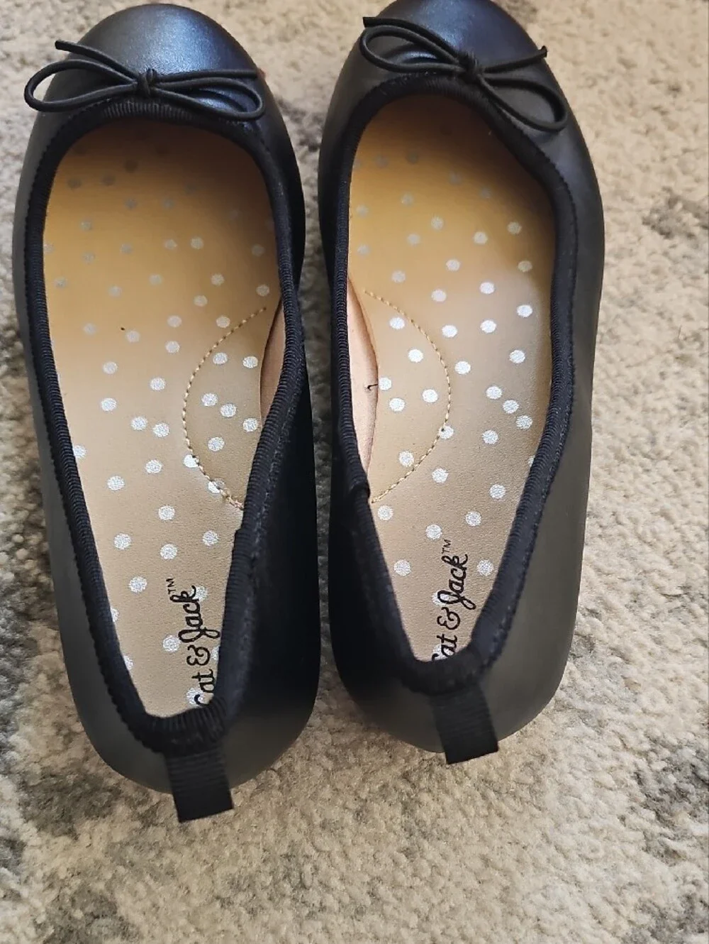 Cat & Jack Black Bow Ballet Flats for Girls